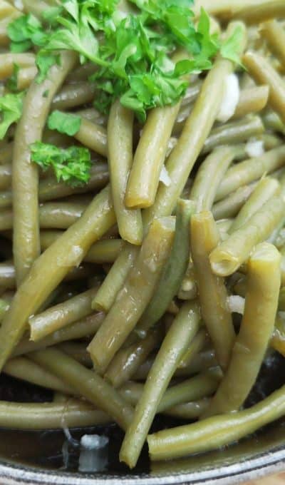 Salade de haricots verts à l’ail