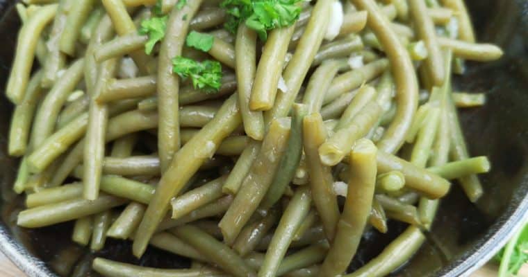 Salade de haricots verts à l’ail