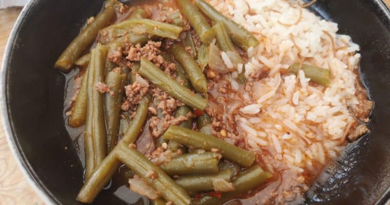 Haricots verts à la viande – Loubieh bi la7meh