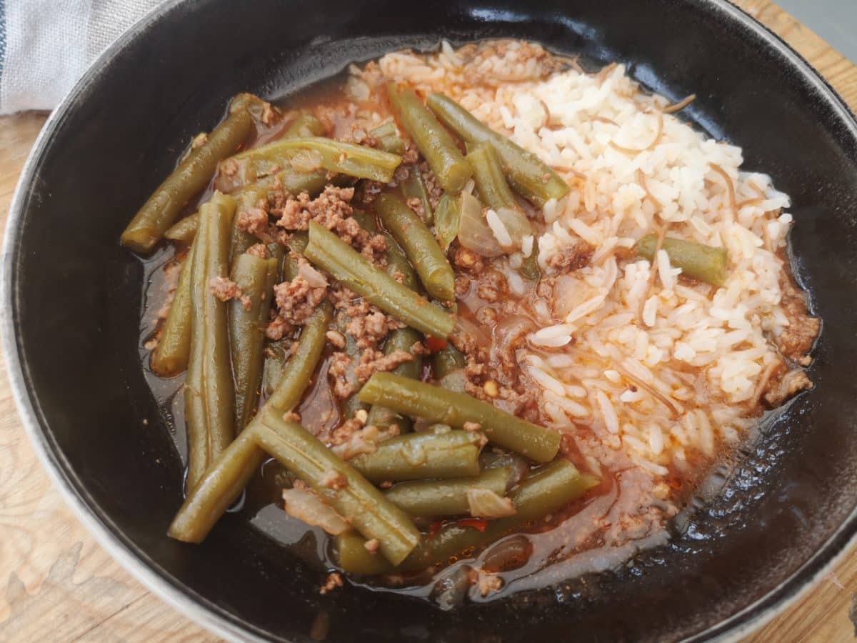 Haricots verts à la viande – Loubieh bi la7meh